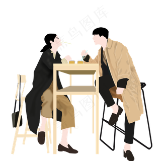 情侣下午茶png图