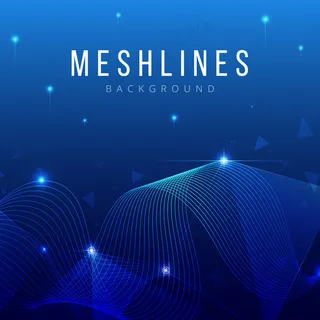 抽象分子和网格线背景 抽象分子和网格线背景