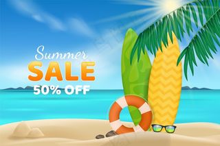 现实的夏季销售理念