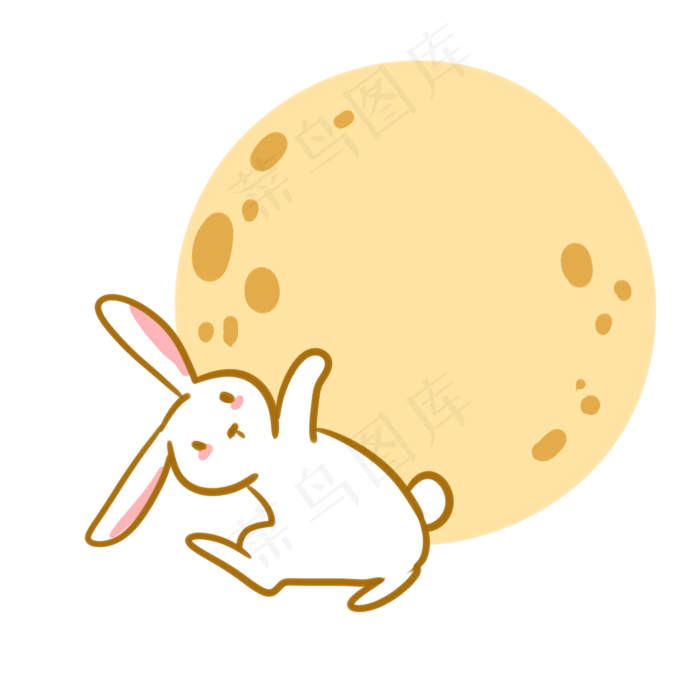 背着月亮的玉兔(2100X2100(DPI:300))psd模版下载