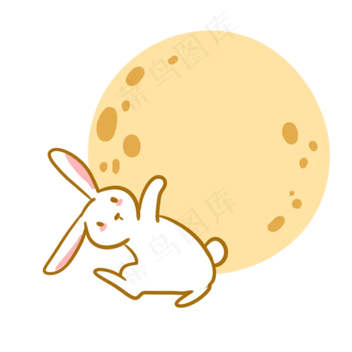 背着月亮的玉兔(2100X2100(DPI:300))psd模版下载