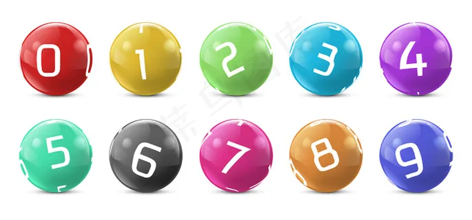 有数字的彩球。彩票宾果赌博球 有数字的彩球。彩票宾果赌博球