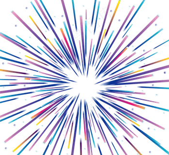 抽象炫酷渐变烟花绽放边框