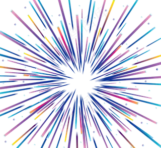 抽象炫酷渐变烟花绽放边框