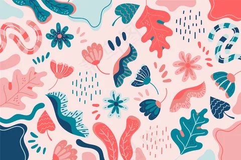 彩色有机形状背景 彩色有机形状背景