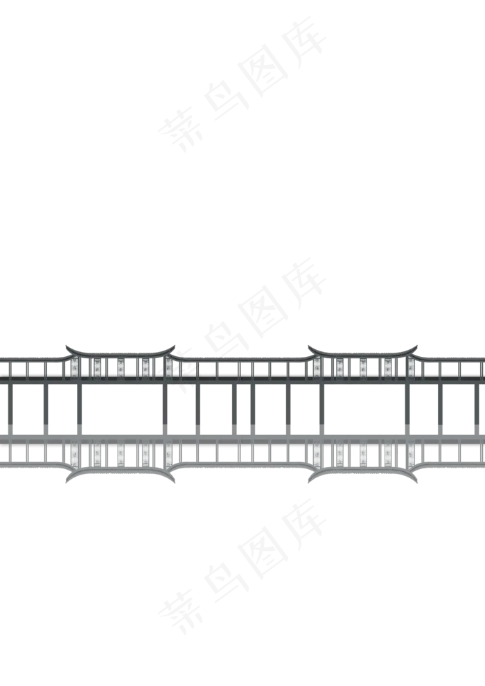 中式长廊桥(2480X3508(DPI:300))psd模版下载