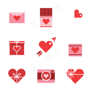 红色爱心节日素材