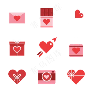 红色爱心节日素材