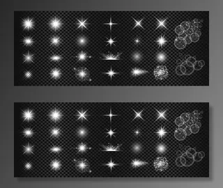 白色闪光和镜头光斑大集