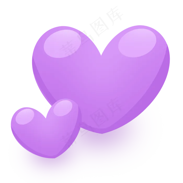 紫色浪漫七夕情人节爱心(2000X2000(DPI:300))psd模版下载