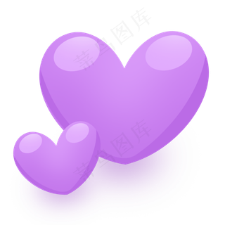紫色浪漫七夕情人节爱心