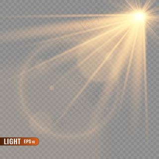发光效果。恒星爆发闪耀阳光.