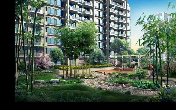 园林建筑效果图psd模版下载