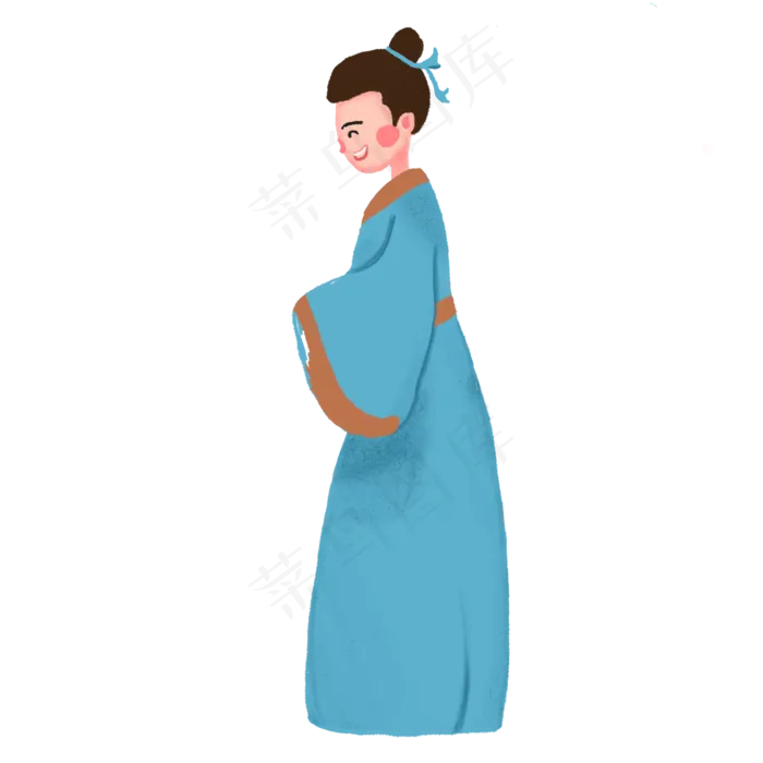蓝色衣服的牛郎免抠图(2000X2000(DPI:300))psd模版下载