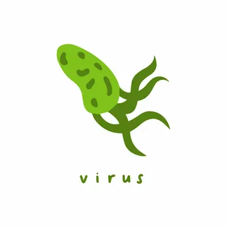 病毒符号社交媒体发布矢量图