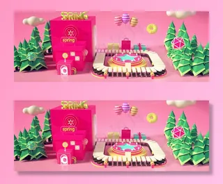 春季上新电商促销场景banner