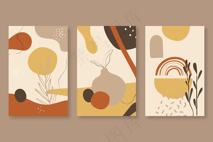 抽象手绘形状封面