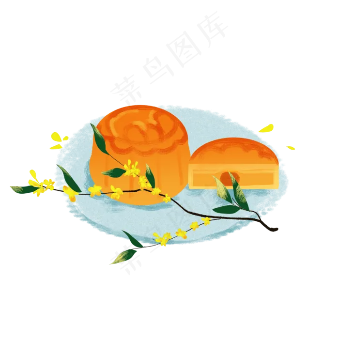 桂花月饼(3000X3000(DPI:300))psd模版下载