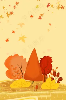 秋意浓文艺手绘简约扁平黄色banner 秋意浓文艺手绘简约扁平黄色banner