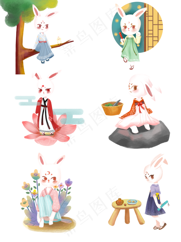 中秋节兔子(1024X1369(DPI:300))psd模版下载