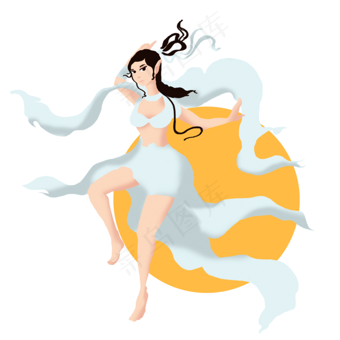 中秋节嫦娥(2000X2000(DPI:72))psd模版下载