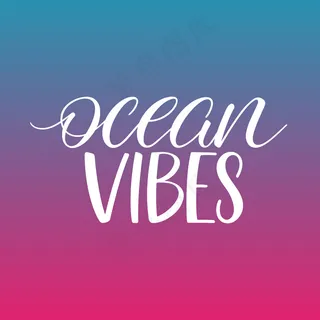 海洋之音书法。激励性手写引文