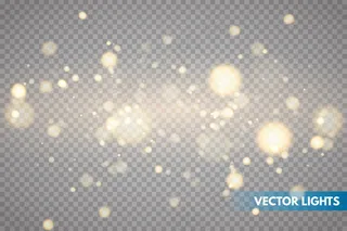 Bokeh灯光矢量背景。神奇的模糊粒子。