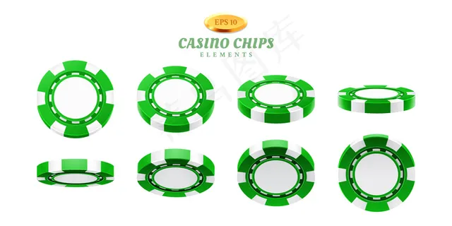 动画精灵为现实赌场筹码或帧赌博空令牌翻转，移动周期为塑料空白筹码。