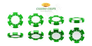 动画精灵为现实赌场筹码或帧赌博空令牌翻转，移动周期为塑料空白筹码。