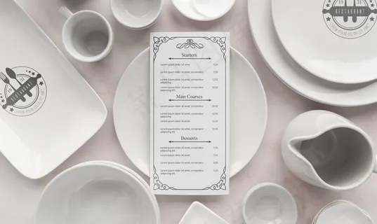 简单白色盘子的俯视图