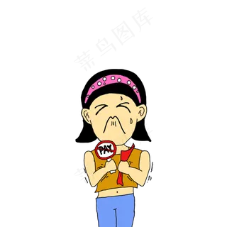 双十一要忍住购物的女孩