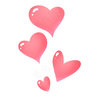 粉红色浪漫七夕情人节爱心