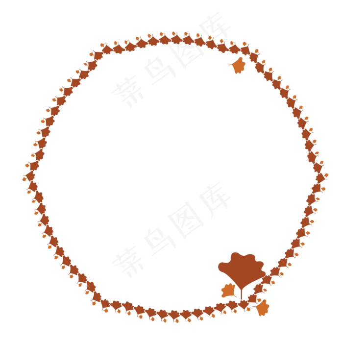 秋天主题银杏叶边框