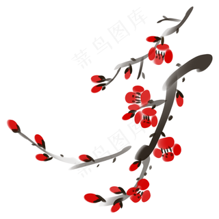 水墨梅花梅花枝
