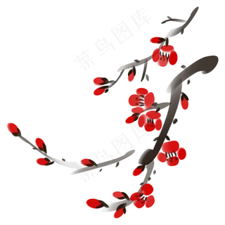 水墨梅花梅花枝