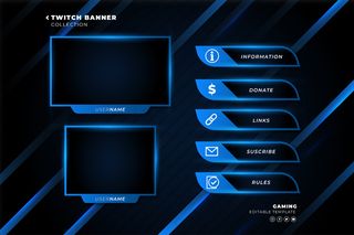 实时流模板的Twitch横幅banner集合