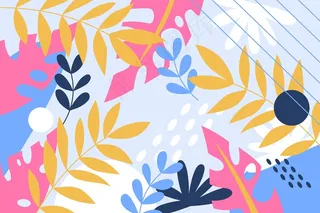 抽象热带树叶背景