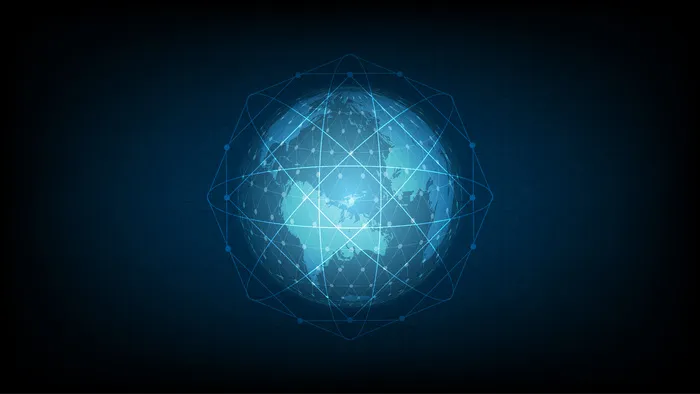 数字数据地球仪-高科技通讯eps,ai矢量模版下载