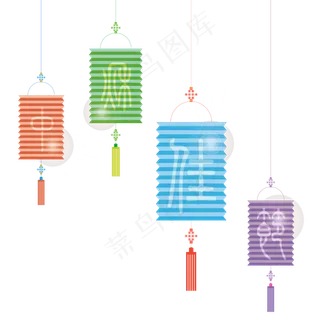 中秋节灯笼八月十五喜庆祝福