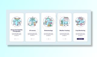 创新的农业技术与概念的手机app手机app移动应用程序app页面屏幕。