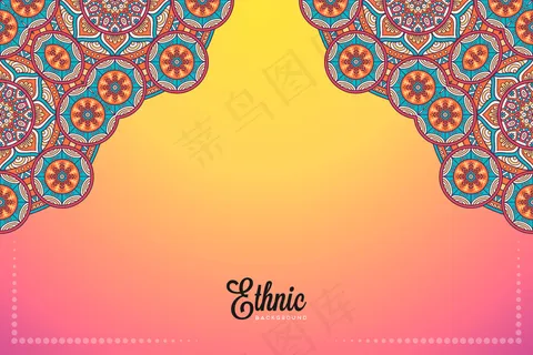 金色矢量豪华装饰曼荼罗设计背景 金色矢量豪华装饰曼荼罗设计背景