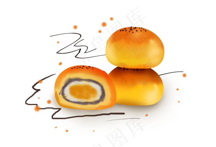 中秋节小吃蛋黄酥