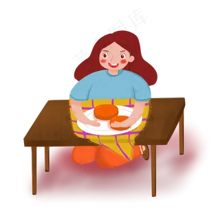 中秋节团圆吃月饼素材