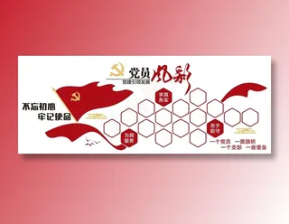 党员风采 党建文化墙