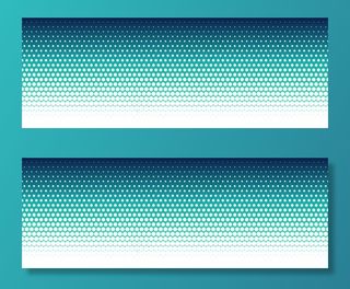 抽象彩色半色调图案横幅banner