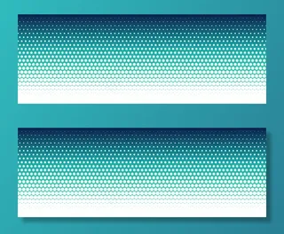 抽象彩色半色调图案横幅banner