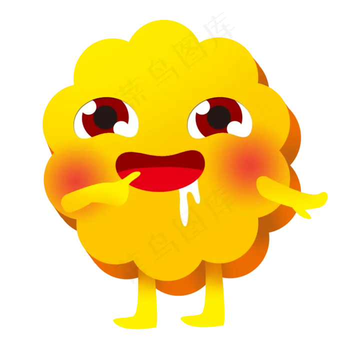 流口水中秋月饼(2000X2000(DPI:300))psd模版下载