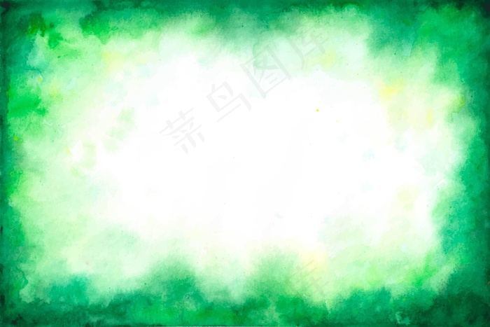 水彩画中的绿色复制空间背景