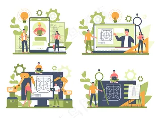 不同设备概念集上的工程在线服务或平台