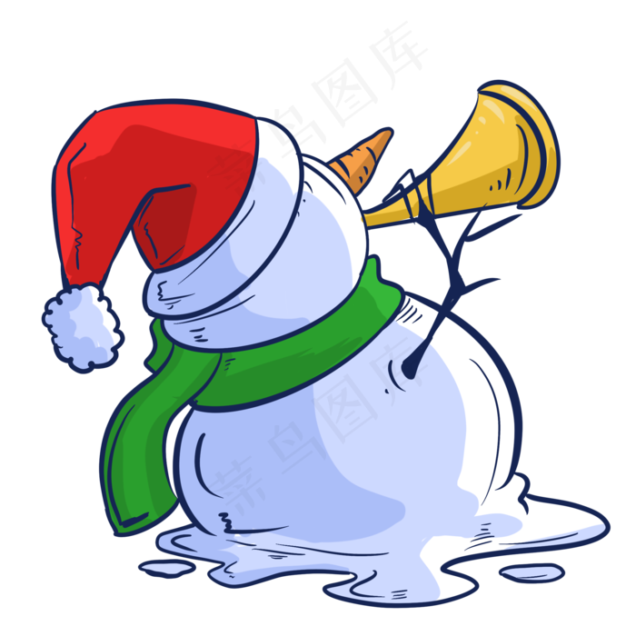 雪人圣诞节元旦海报